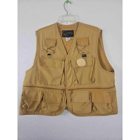 Columbia Other - Columbia Vintage 60s 70s Yellow Fly Fishing Vest XL Multi Pocket Zip